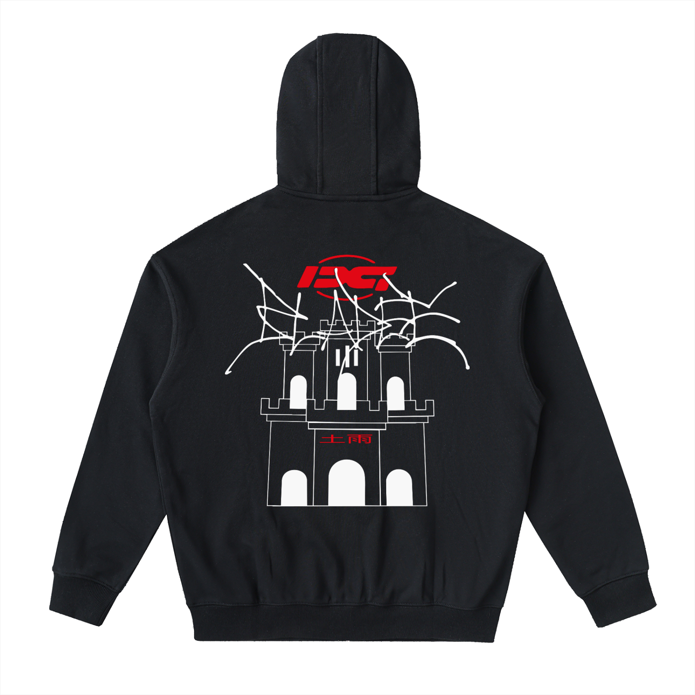RED LIGHT ZIP UP HOODIE