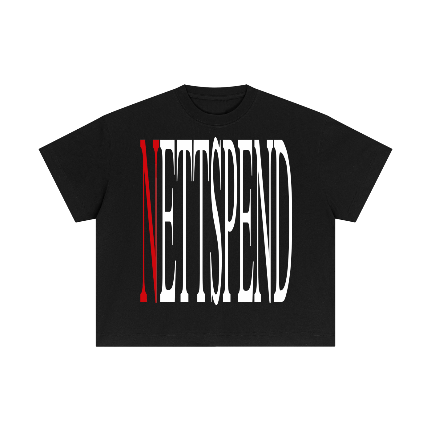 BLACK NETTSPEND TEE