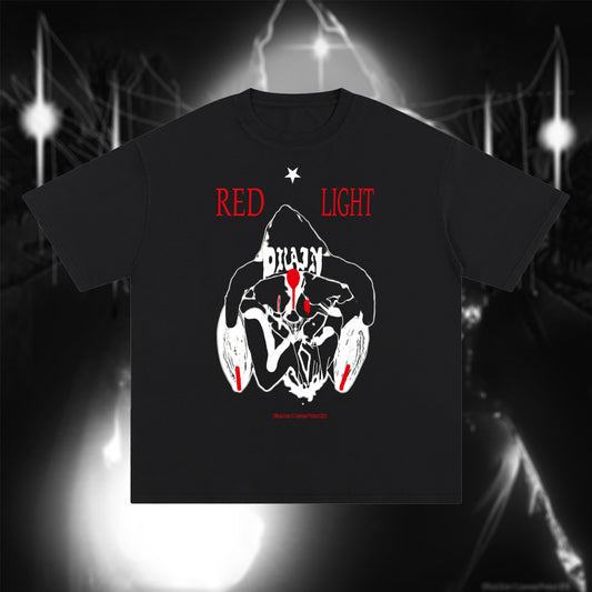 BLACK RED LIGHT TEE