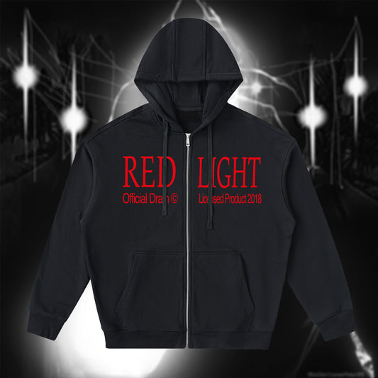 RED LIGHT ZIP UP HOODIE