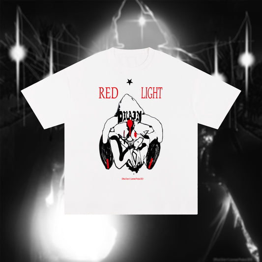 WHITE RED LIGHT TEE